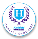 Highfield endorsed badge received after completing a course